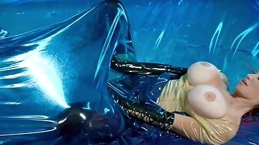 油光满面的女士展示超大奶子,在水床上玩得不亦乐乎