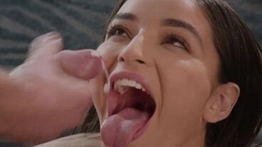 弹性十足的 Emily Willis 在被双人插入后吞下精液